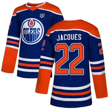Authentic Men's Jean-Francois Jacques Royal Edmonton Oilers Alternate 2025 Stanley Cup Final Jersey