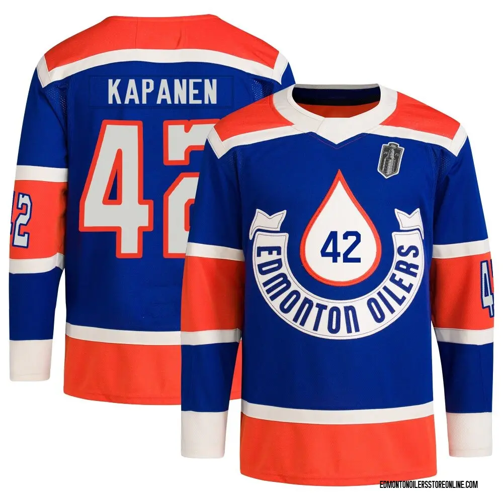 Authentic Men's Kasperi Kapanen Royal Edmonton Oilers 2023 Heritage Classic Primegreen 2025 Stanley Cup Final Jersey
