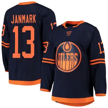 Authentic Men's Mattias Janmark Navy Edmonton Oilers Alternate Primegreen Pro Jersey
