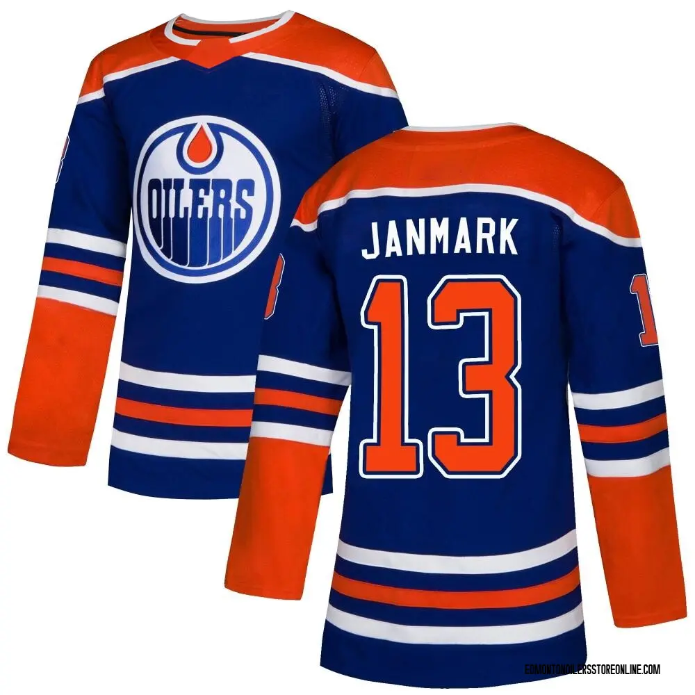 Authentic Men's Mattias Janmark Royal Edmonton Oilers Alternate Jersey