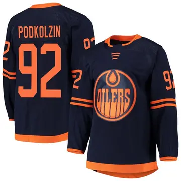 Authentic Men's Vasily Podkolzin Navy Edmonton Oilers Alternate Primegreen Pro Jersey