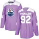 Authentic Men's Vasily Podkolzin Purple Edmonton Oilers Fights Cancer Practice Jersey