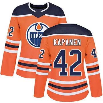 Authentic Women's Kasperi Kapanen Orange Edmonton Oilers r Home Jersey