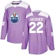 Authentic Youth Jean-Francois Jacques Purple Edmonton Oilers Fights Cancer Practice Jersey