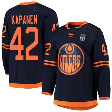 Authentic Youth Kasperi Kapanen Navy Edmonton Oilers Alternate Primegreen Pro 2025 Stanley Cup Final Jersey
