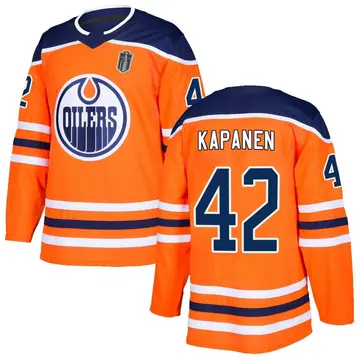 Authentic Youth Kasperi Kapanen Orange Edmonton Oilers r Home 2025 Stanley Cup Final Jersey