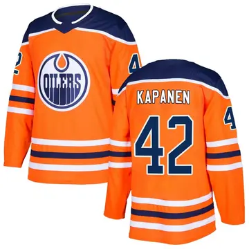 Authentic Youth Kasperi Kapanen Orange Edmonton Oilers r Home Jersey