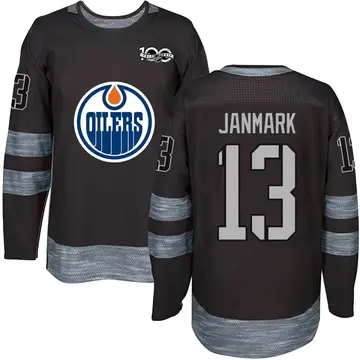 Authentic Youth Mattias Janmark Black Edmonton Oilers 1917-2017 100th Anniversary Jersey
