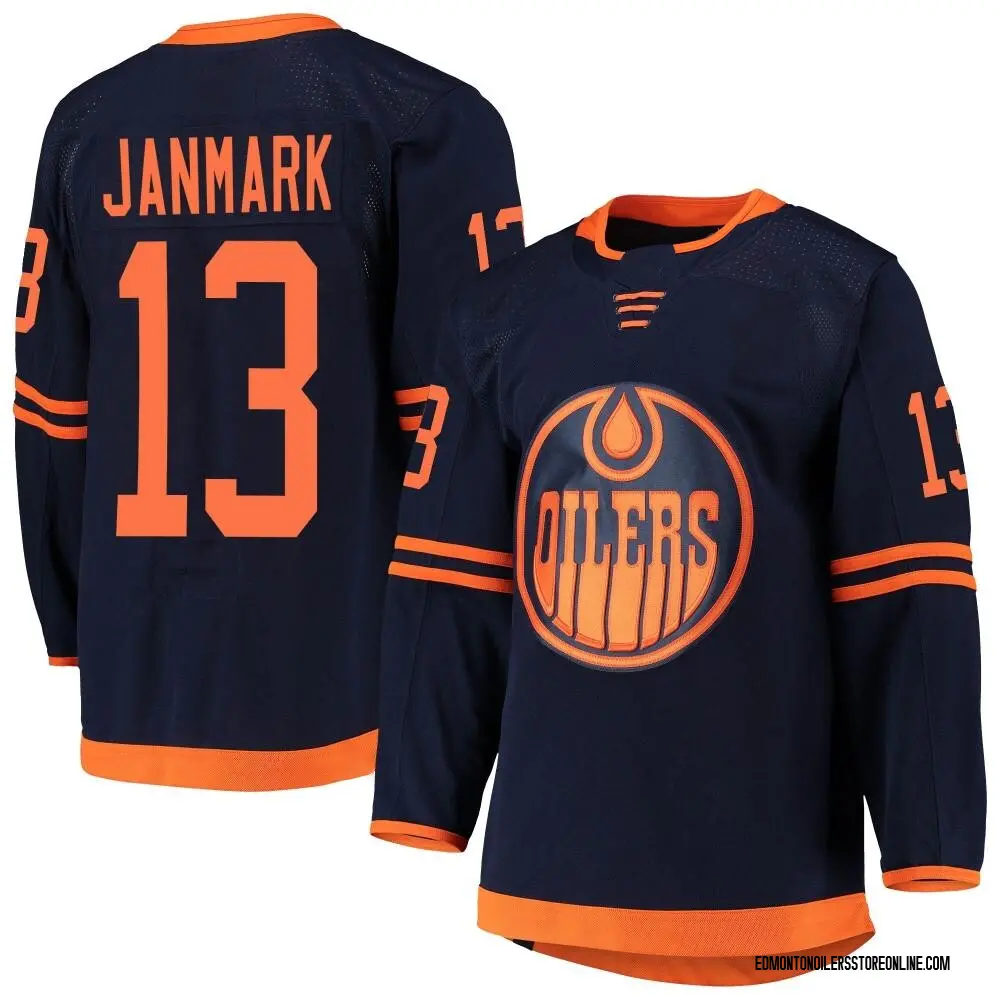 Authentic Youth Mattias Janmark Navy Edmonton Oilers Alternate Primegreen Pro Jersey