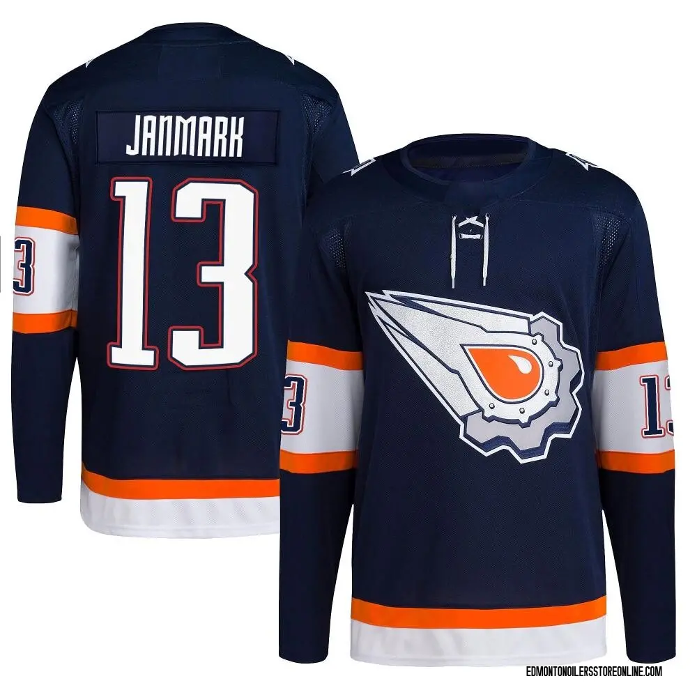 Authentic Youth Mattias Janmark Navy Edmonton Oilers Reverse Retro 2.0 Jersey