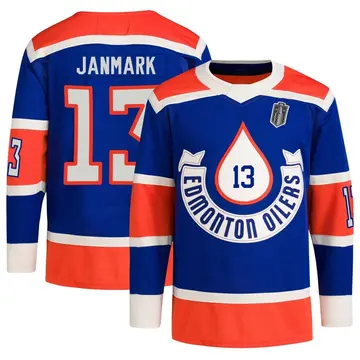Authentic Youth Mattias Janmark Royal Edmonton Oilers 2023 Heritage Classic Primegreen 2025 Stanley Cup Final Jersey