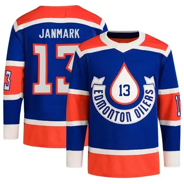 Authentic Youth Mattias Janmark Royal Edmonton Oilers 2023 Heritage Classic Primegreen Jersey