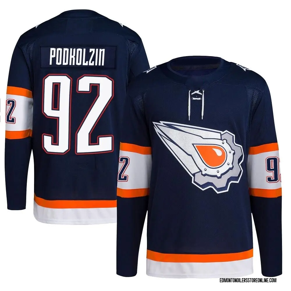 Authentic Youth Vasily Podkolzin Navy Edmonton Oilers Reverse Retro 2.0 Jersey