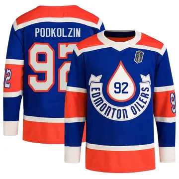 Authentic Youth Vasily Podkolzin Royal Edmonton Oilers 2023 Heritage Classic Primegreen 2025 Stanley Cup Final Jersey