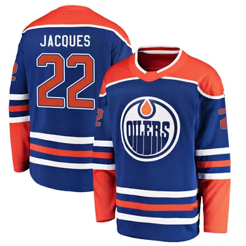 Breakaway Men's Jean-Francois Jacques Royal Edmonton Oilers Alternate Jersey