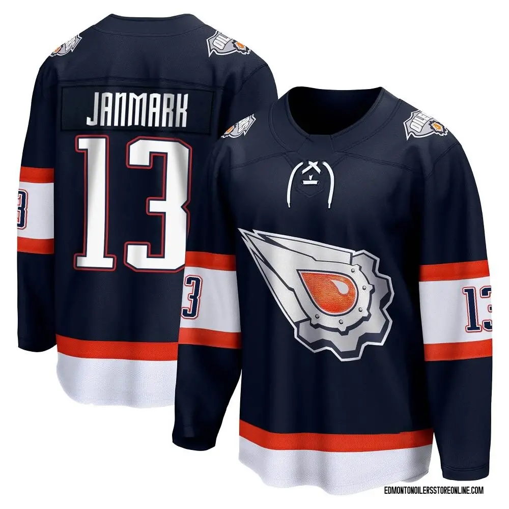 Breakaway Men's Mattias Janmark Navy Edmonton Oilers Special Edition 2.0 Jersey