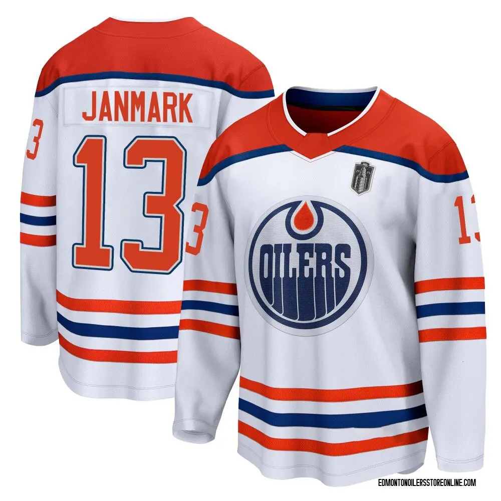 Breakaway Men's Mattias Janmark White Edmonton Oilers 2020/21 Special Edition 2025 Stanley Cup Final Jersey