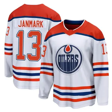 Breakaway Men's Mattias Janmark White Edmonton Oilers 2020/21 Special Edition Jersey
