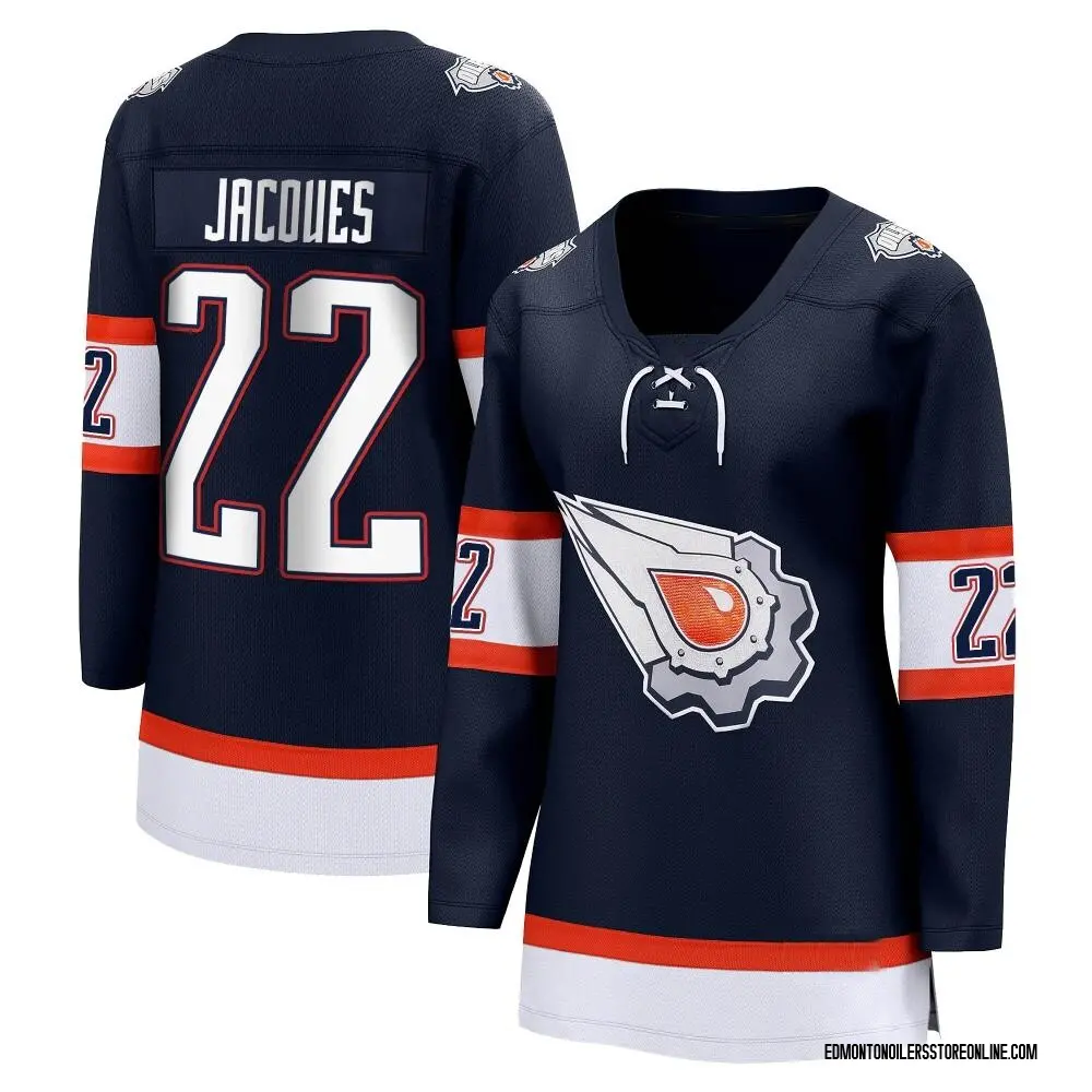 Breakaway Women's Jean-Francois Jacques Navy Edmonton Oilers Special Edition 2.0 Jersey