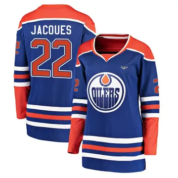 Breakaway Women's Jean-Francois Jacques Royal Edmonton Oilers Alternate 2025 Stanley Cup Final Jersey