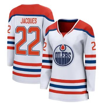 Breakaway Women's Jean-Francois Jacques White Edmonton Oilers 2020/21 Special Edition Jersey
