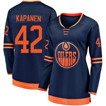 Breakaway Women's Kasperi Kapanen Navy Edmonton Oilers Alternate 2018/19 Jersey