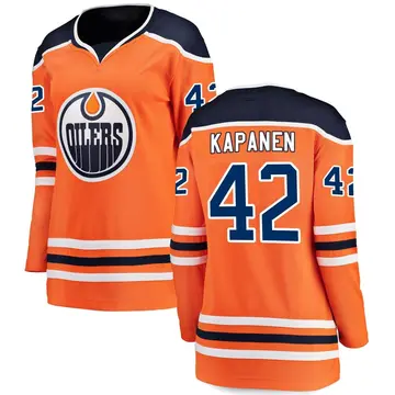 Breakaway Women's Kasperi Kapanen Orange Edmonton Oilers Home Jersey