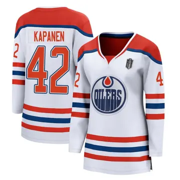 Breakaway Women's Kasperi Kapanen White Edmonton Oilers 2020/21 Special Edition 2025 Stanley Cup Final Jersey