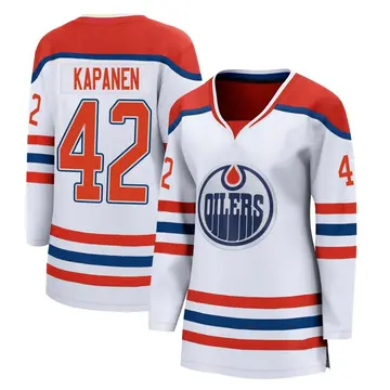 Breakaway Women's Kasperi Kapanen White Edmonton Oilers 2020/21 Special Edition Jersey