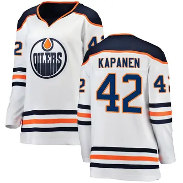 Breakaway Women's Kasperi Kapanen White Edmonton Oilers Away Jersey