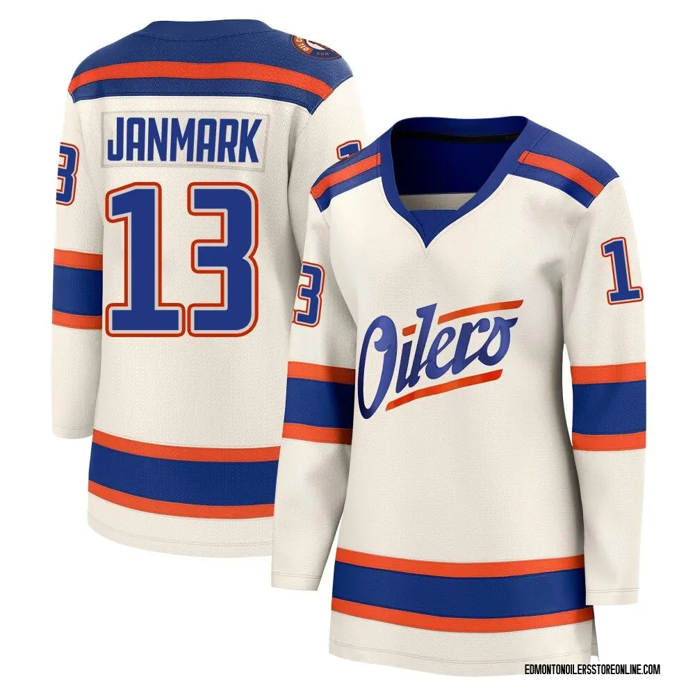 Breakaway Women's Mattias Janmark Edmonton Oilers Light Beige Alternate Jersey