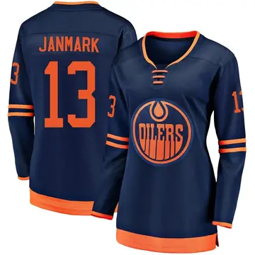 Breakaway Women's Mattias Janmark Navy Edmonton Oilers Alternate 2018/19 Jersey
