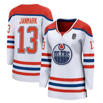 Breakaway Women's Mattias Janmark White Edmonton Oilers 2020/21 Special Edition 2025 Stanley Cup Final Jersey