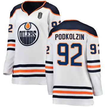 Breakaway Women's Vasily Podkolzin White Edmonton Oilers Away 2025 Stanley Cup Final Jersey