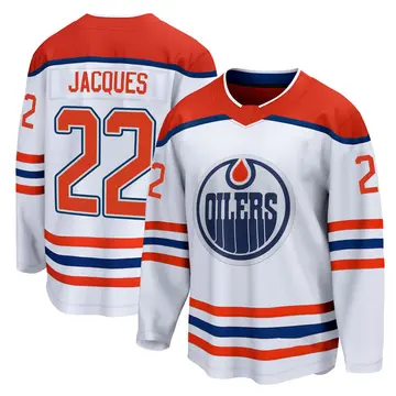 Breakaway Youth Jean-Francois Jacques White Edmonton Oilers 2020/21 Special Edition Jersey