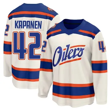 Breakaway Youth Kasperi Kapanen Edmonton Oilers Light Beige Alternate Jersey