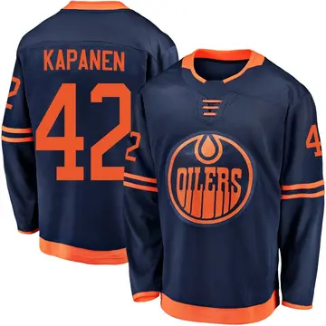 Breakaway Youth Kasperi Kapanen Navy Edmonton Oilers Alternate 2018/19 Jersey