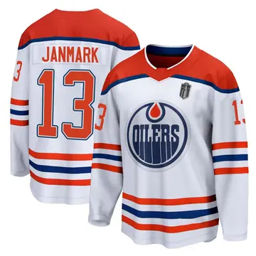 Breakaway Youth Mattias Janmark White Edmonton Oilers 2020/21 Special Edition 2025 Stanley Cup Final Jersey