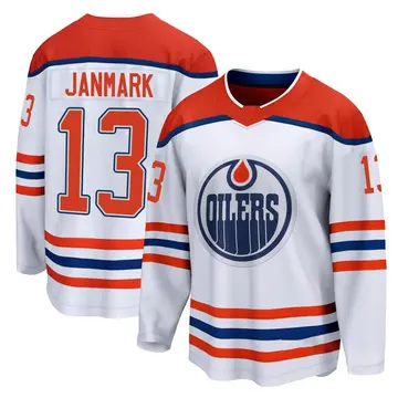 Breakaway Youth Mattias Janmark White Edmonton Oilers 2020/21 Special Edition Jersey