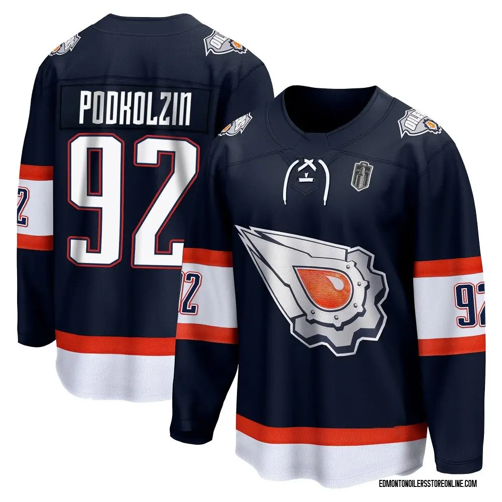Breakaway Youth Vasily Podkolzin Navy Edmonton Oilers Special Edition 2.0 2025 Stanley Cup Final Jersey