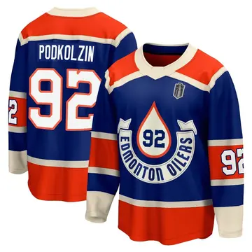 Breakaway Youth Vasily Podkolzin Royal Edmonton Oilers 2023 Heritage Classic Premier 2025 Stanley Cup Final Jersey