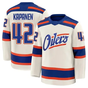 Premium Youth Kasperi Kapanen Edmonton Oilers Light Beige Alternate Jersey